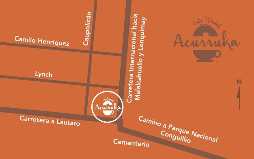 Cafe & Hostal Acurruka Curacautín エクステリア 写真